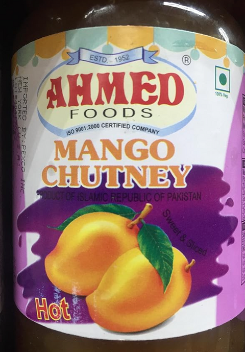 Ahmed Hot Mango Chutney 14 Oz