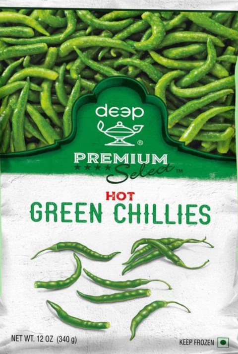 Deep Hot Green Chillies 12oz