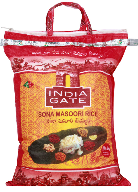 India Gate Crystal Sona Masoori Rice 20lbs