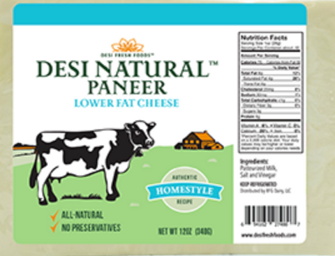 Desi Natural Paneer Low Fat 12oz