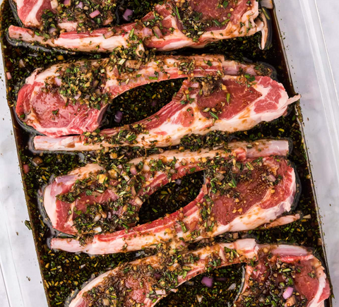 Marinated goat chops