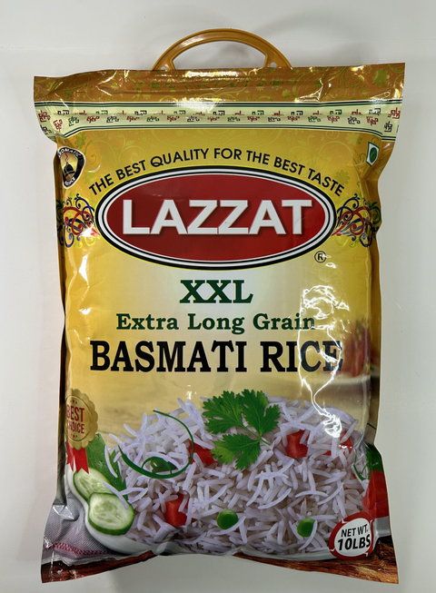 Lazzat XXL Basmati Rice 10 Lbs