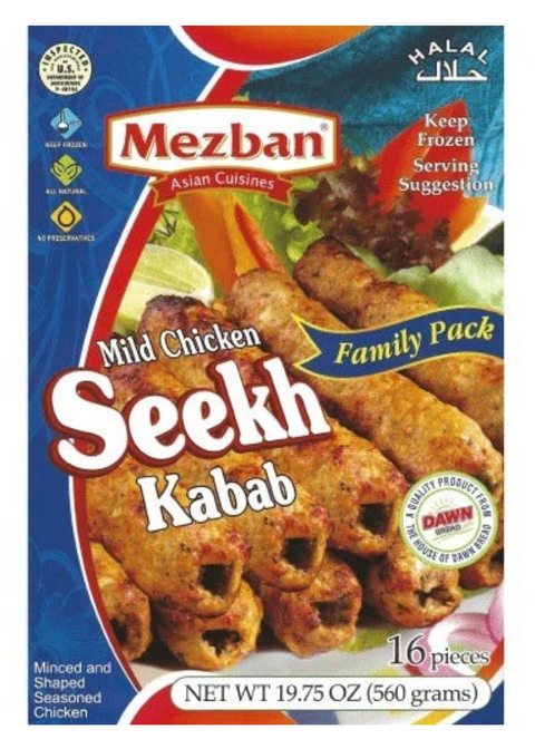 Mezban Chicken Seekh Kabab 8 Ct